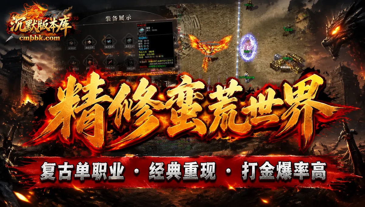 精修蛮荒世界复古单职业翎风引擎传奇服务端版本免费下载（封面图）